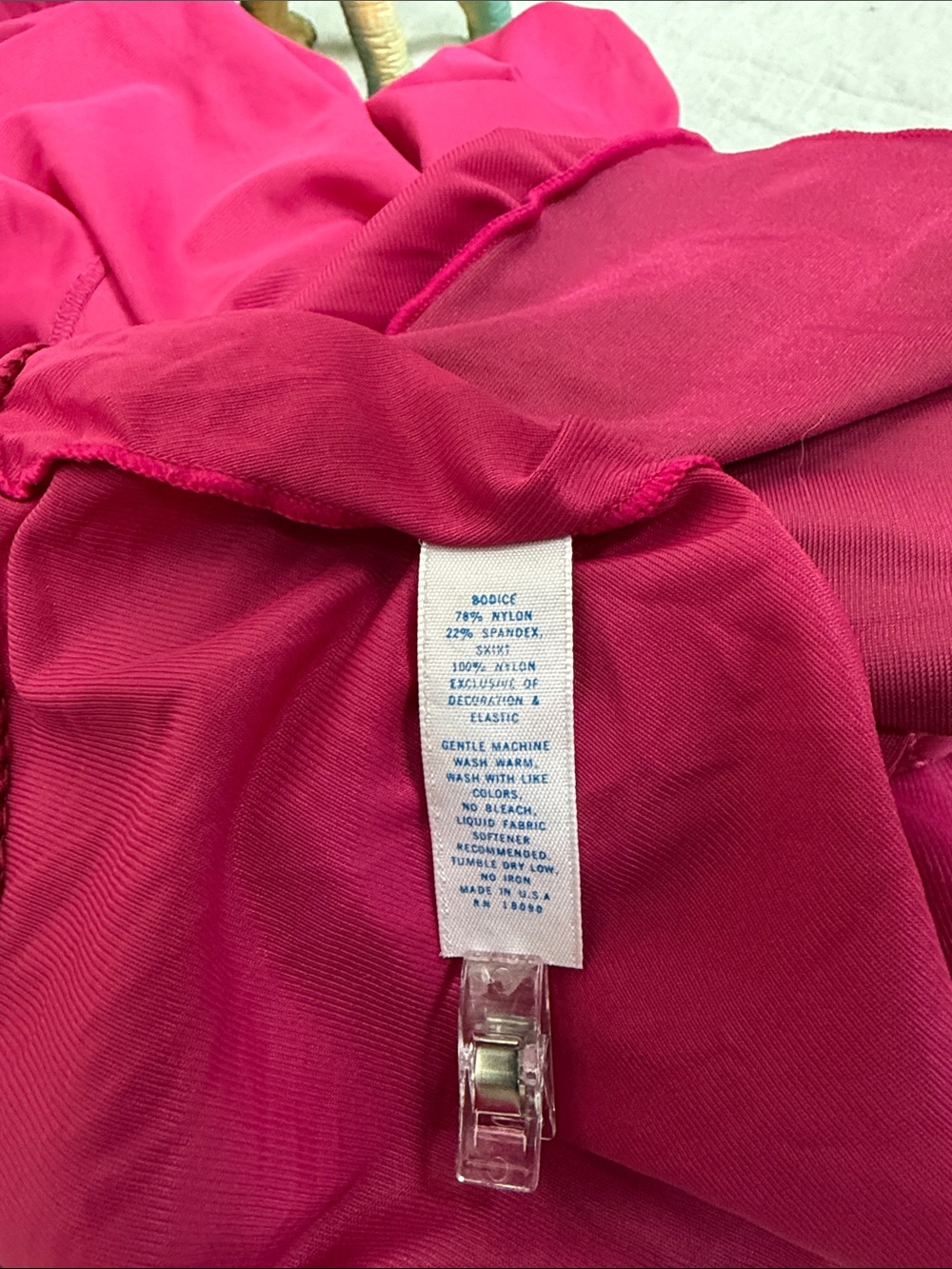 Vintage Olga Bodysilk Fuchsia Lace-Trim Nightie | Small - Picture 6 of 9